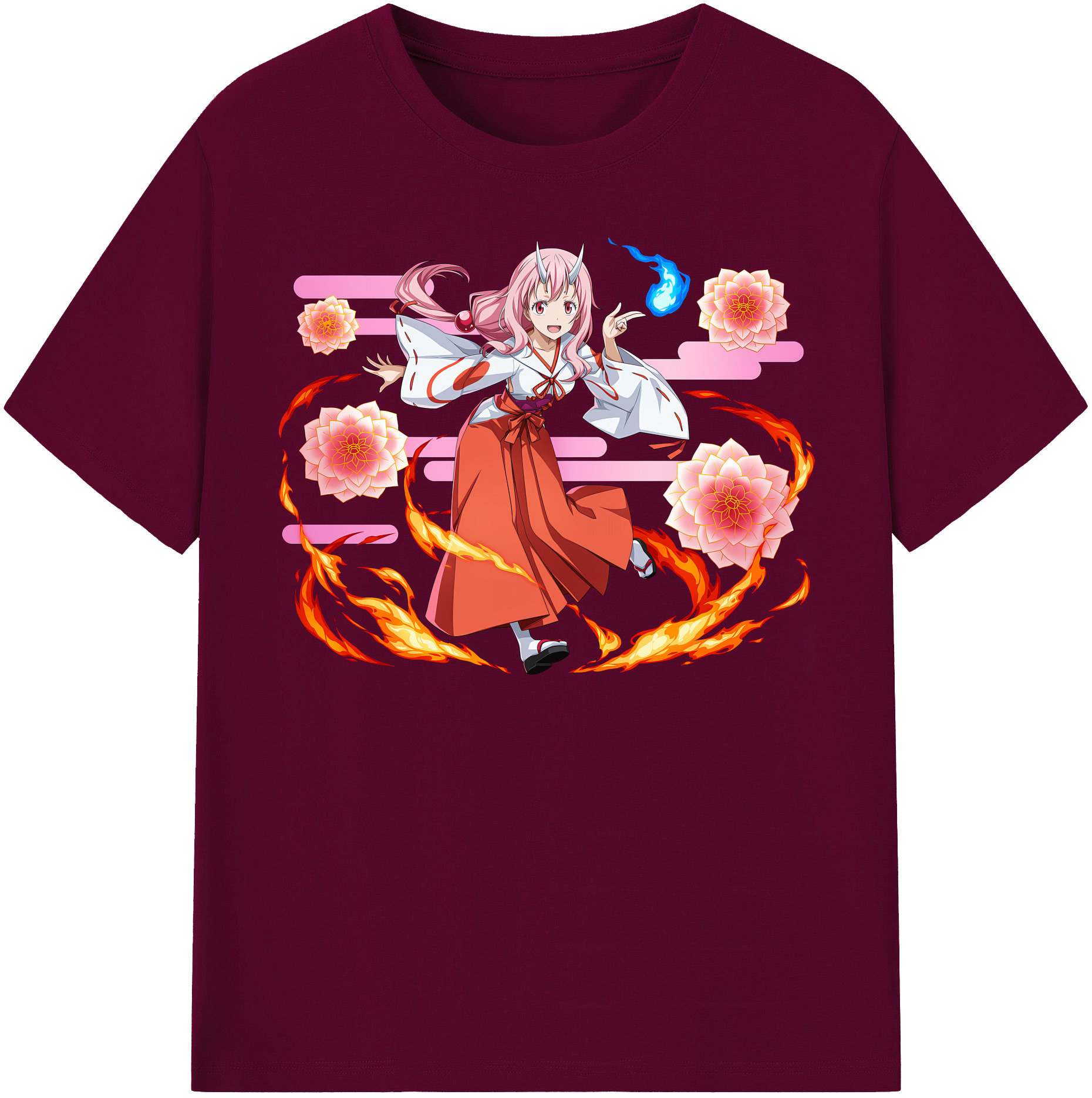 （画像用） 転スラ Regarding Reincarnated to Slime レディースカジュアルプリントTシャツ（綿100％）